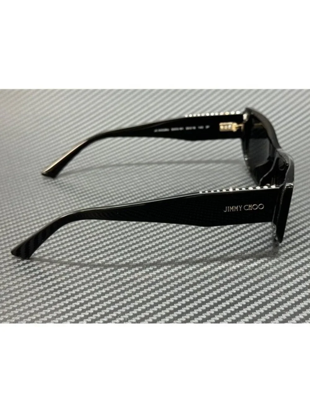 New Jimmy Choo Women Black Sunglasses 55-16-140